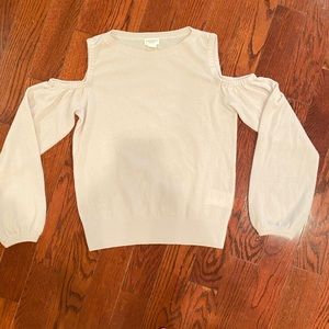 Club Monaco Cold Shoulder Cashmere Sweater